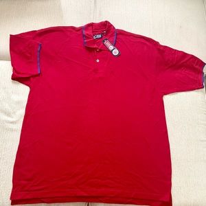 Crable Sportswear Men's Red and Blue Polo Size 2XL 100% Cotton